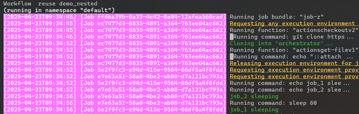 Fancy colors: green for outputs